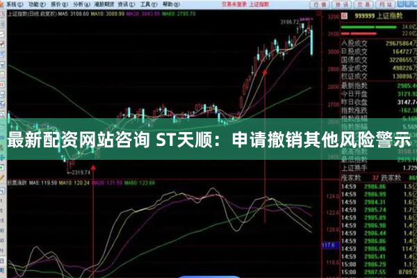 最新配资网站咨询 ST天顺：申请撤销其他风险警示