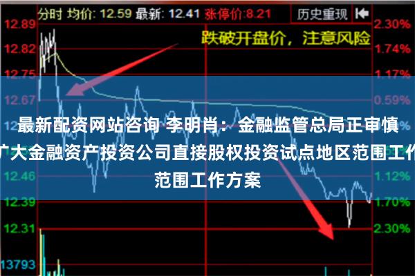 最新配资网站咨询 李明肖：金融监管总局正审慎论证扩大金融资产投资公司直接股权投资试点地区范围工作方案