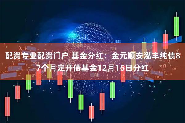 配资专业配资门户 基金分红：金元顺安泓丰纯债87个月定开债基金12月16日分红